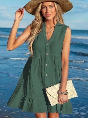 CUPSHE "Matcha Mood" Green Mini Dress XXL NWT